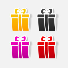 realistic design element: gift box