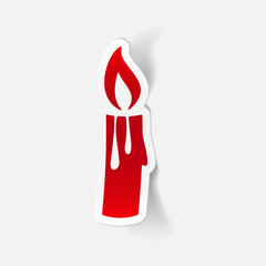 realistic design element: christmas candle