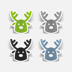 realistic design element: christmas deer