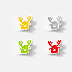 realistic design element: christmas deer