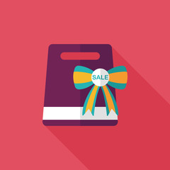 shopping present flat icon with long shadow,eps10