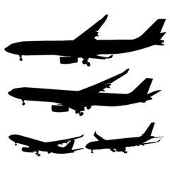 Various planes in black