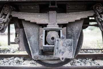 Old train wheel