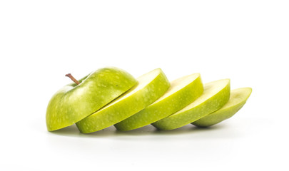 horizontal cut green apple
