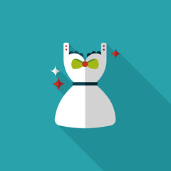 shopping dress flat icon with long shadow,eps10