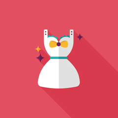 shopping dress flat icon with long shadow,eps10