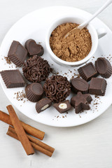 Homemade chocolate candies