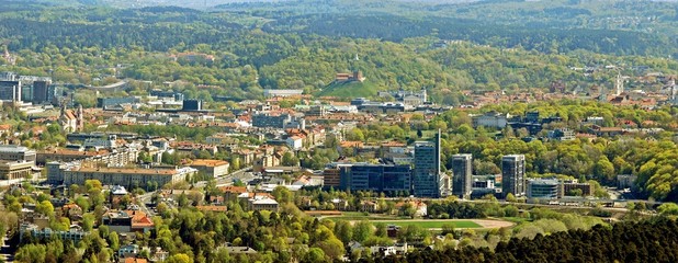 Obraz na płótnie Canvas Vilnius city capital of Lithuania aerial view
