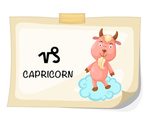 Zodiac signs -Capricorn vector Illustration