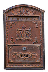 Old letterbox isolated