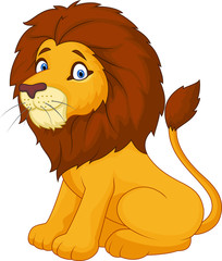 Fototapeta premium Cute cartoon lion