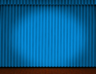 Curtain on the stage 