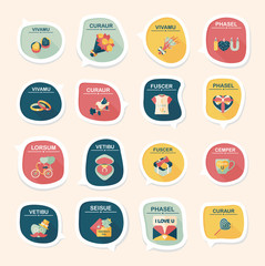 Valentine’s Day speech bubble banner flat design background se