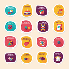 Valentine’s Day speech bubble banner flat design background se