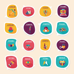 Valentine’s Day speech bubble banner flat design background se