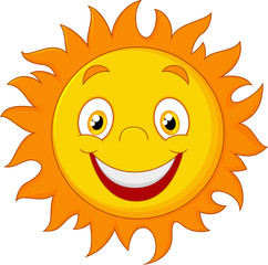 Happy cartoon sun