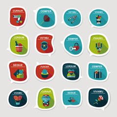 Valentine’s Day speech bubble banner flat design background se
