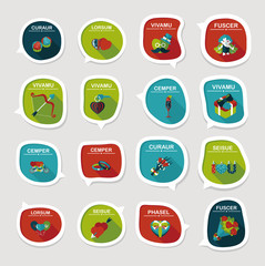 Valentine’s Day speech bubble banner flat design background se