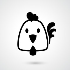 Chicken icon vector