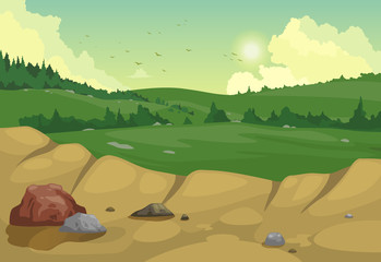 mountains landscape background vector