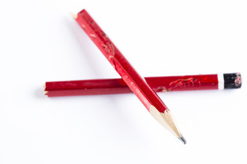 broken red pencil