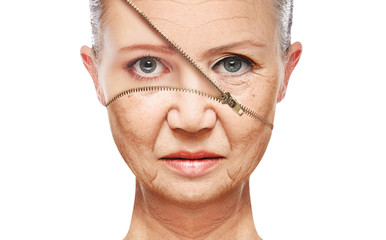 concept skin aging. anti-aging procedures, rejuvenation