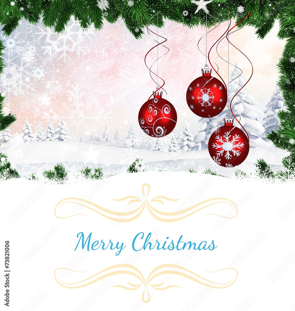Poster Composite image of Composite image of christmas card