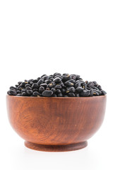 Fototapeta na wymiar black beans bowl isolated