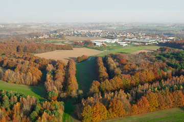 L'automne vue du ciel à Breuillet Ile-de-France