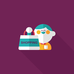 SALE Shopaholic flat icon with long shadow,eps10