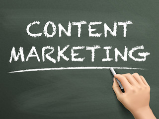 content marketing words written by hand