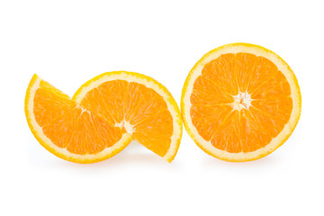 orange fruit isolated on white background