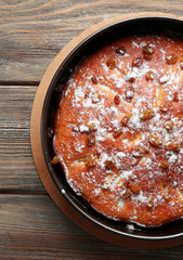 Homemade apple pie, close-up