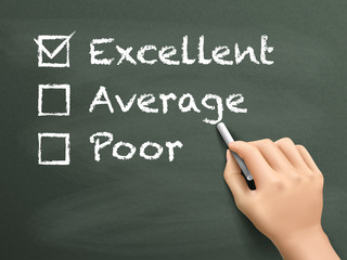 Fototapeta premium choosing excellent on customer service evaluation form