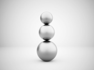Silver spheres graphic