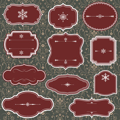 Vintage Frames and Christmas Ornaments © Giraphics