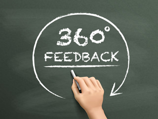 360 degrees feedback drawn by hand