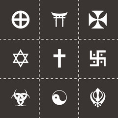 Vector religious symbols icon set