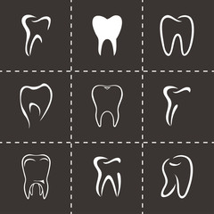 Vector teeth icon set