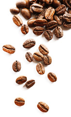 Coffee beans, isolated on white