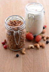 Granola on table