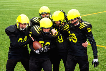 Men playing american football