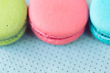 colorful macaron sweet tasty dessert