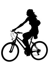 Fototapeta na wymiar Cyclist women