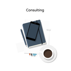 Consulting - flat design illustration