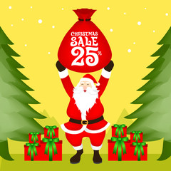 Santa Claus, Christmas Sale Vector