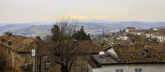 Monferrato fall panorama. Color image