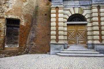 Fototapeta premium Montegrosso d'Asti, Monferrato, old city. Color image