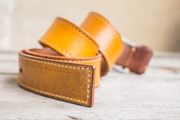  belt on the wooden