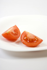 tomatoes on a white background
